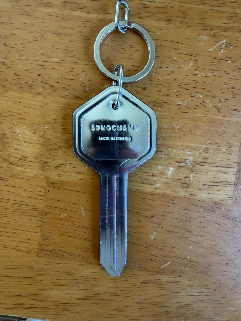 Longchamp Silver Key Tag Keychain with '89' Number - Picture 2 of 10